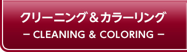 クリーニング＆カラーリング CLEANING&COLORING